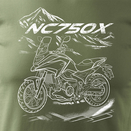 Honda NC 750 X NC750X pánské khaki tričko na motorku REGULAR