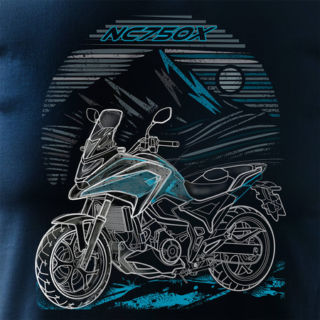 Honda NC 750 X NC750X pánské námořnicky modré tričko na motorku REGULAR