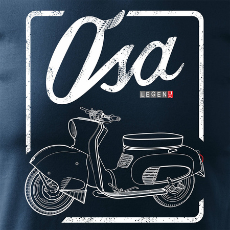 Tričko pro motorkáře se skútrem WFM Osa pánské tmavě modré