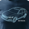 Pánské tričko Škoda Octavia tmavě modré REGULAR