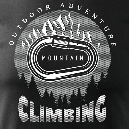 Tričko horolezecké karabiny pánské černé REGULAR