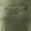 Ford Mustang automobilové tričko Ford Mustang pánské khaki REGULAR