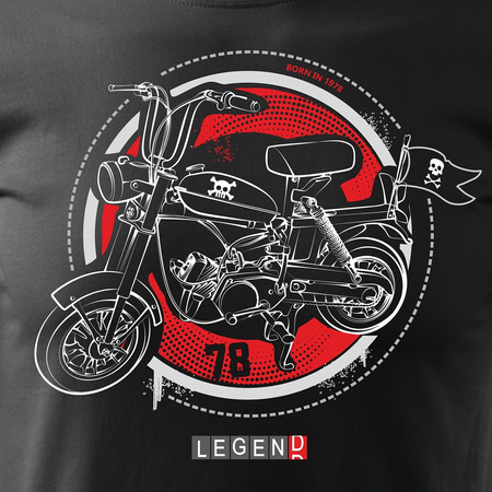 Pánské tričko na motorce černé REGULAR