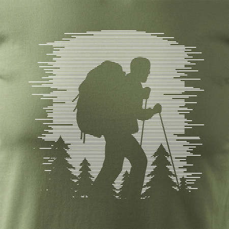 Outdoorové tričko pro turisty Tatra trekking pánské khaki REGULAR