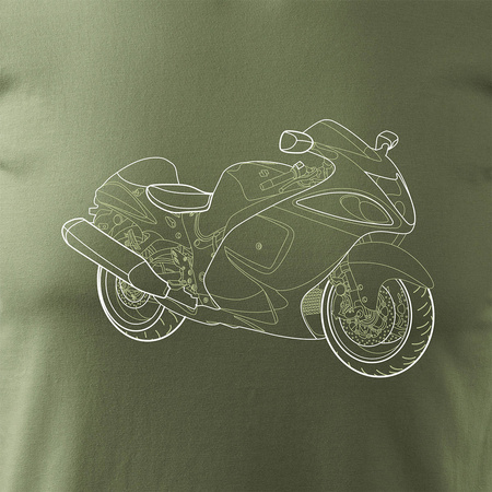 Suzuki Hayabusa pánské khaki tričko REGULAR na motorku