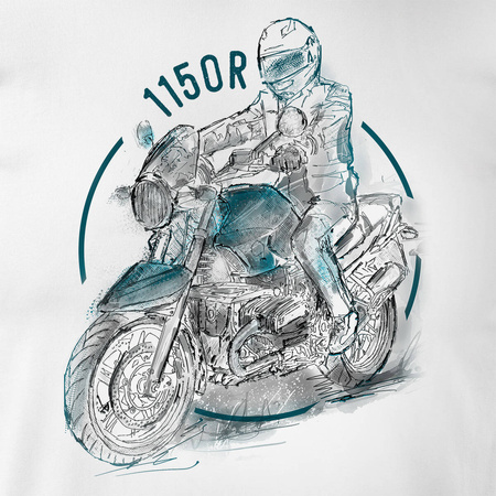 BMW R 1150 R pánské tričko na motorku bílé REGULAR