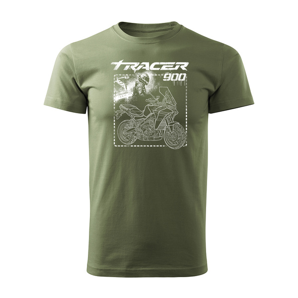 Yamaha Tracer 9 900 khaki pánské tričko na motorku motorka