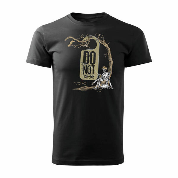 Pánské rybářské tričko pro lov kaprů černé REGULAR