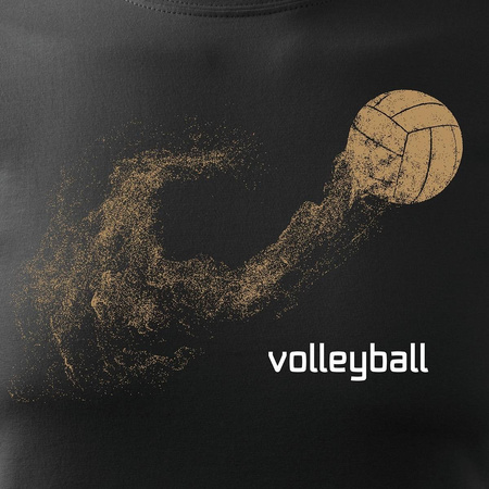 Volejbalové tričko Volleyball pánské černé REGULAR