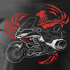 Honda Goldwing pánské tričko na motorku černé REGULAR