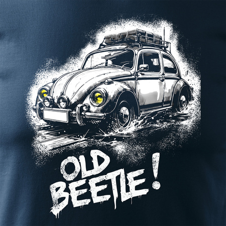 VW Beetle hrbáč auto tričko pánské tmavě modré REGULAR