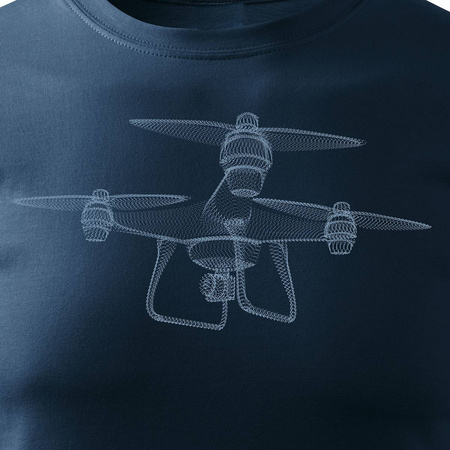 Tričko DJI s kvadrokoptérou pánské tmavě modré REGULAR