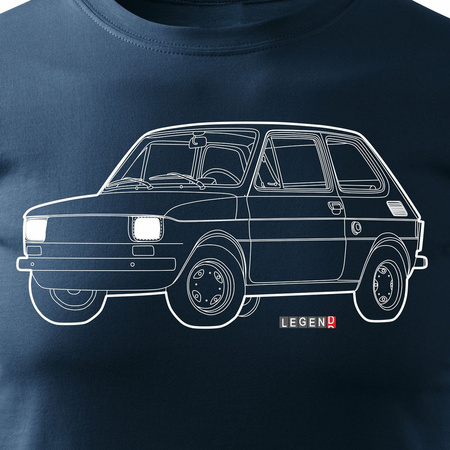 Výprodej - automobilové tričko s autem malé Fiat 126p maluch pánské tmavě modré REGULAR