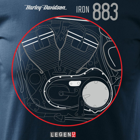 Harley Iron 883 pánské námořnicky modré tričko REGULAR motorka motorka