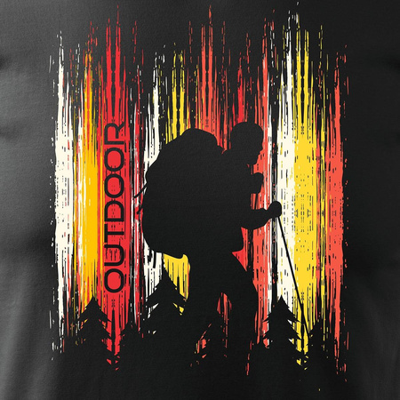 Pánské horské tričko Tatra trekking černé REGULAR