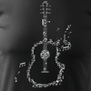Rock rock jazz tričko s kytarou pro kytaristy pánské černé REGULAR