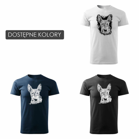 Pánské tričko s bulteriérem černé REGULAR