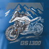 Tričko s motorkou BMW GS R 1300 sběratelská motorka pánské modré REGULAR