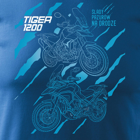 Triumph Tiger 1200 pánské námořnicky modré tričko REGULAR na motorku
