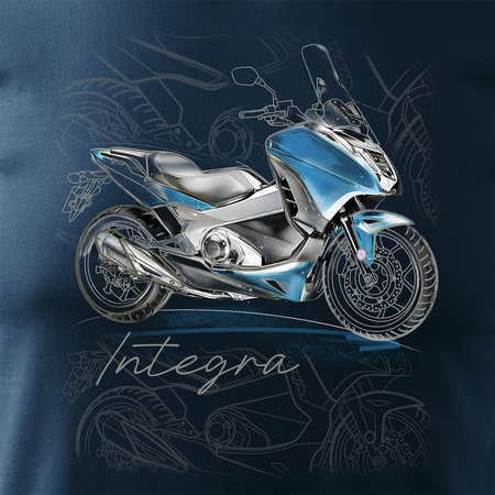 Honda Integra pánské námořnicky modré tričko na motorku REGULAR