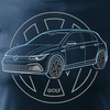 VW Golf 8 VIII pánské tmavě modré tričko REGULAR s motivem auta