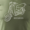 Simson scooter SR50 pánské khaki tričko REGULAR na motorku