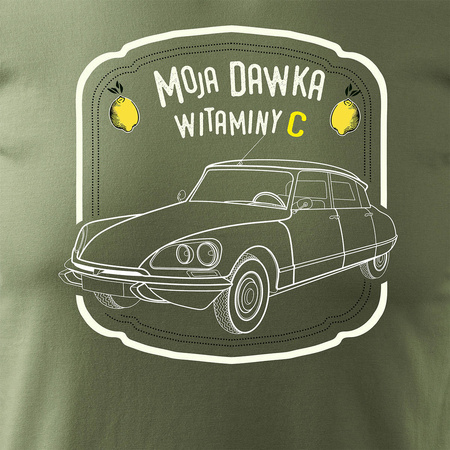 Citroen Citroen DS 19 21 23 ID 19 21 pánské khaki tričko s motivem auta