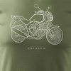 Honda CBF 600 N pánské khaki tričko REGULAR na motorku