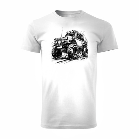 Mini Morris Mini Cooper monster truck sběratelské pánské bílé tričko REGULAR