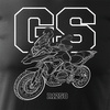 BMW GS 1250 ADVENTURE pánské tričko na motorku černé REGULAR