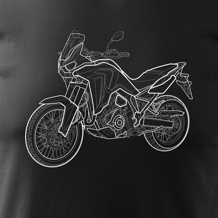 Honda Africa Twin CRF1100L pánské tričko na motorku černé