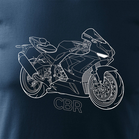 Honda CBR 1000 600 pánské námořnicky modré tričko REGULAR na motorku