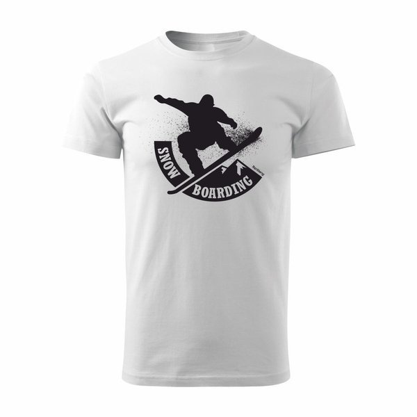 Pánské snowboardové tričko bílé REGULAR