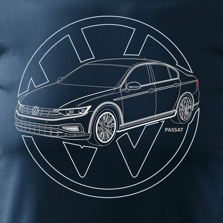 Pánské tričko VW Passat tmavě modré REGULAR