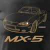 MAZDA MX-5 MX 5 pánské tričko s autem černé REGULAR