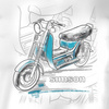 Simson scooter SR50 pánské tričko na motorku bílé REGULAR