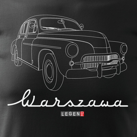 Pánské tričko Warsaw car černé REGULAR