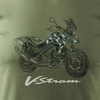 Suzuki V-strom Vstrom DL 650 XT pánské khaki tričko na motorku REGULAR