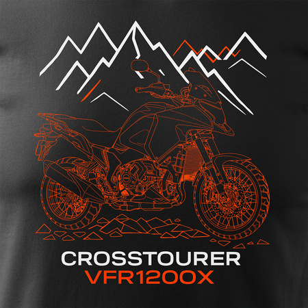 Honda VFR 800 X Stroke pánské námořnicky modré tričko na motorku REGULAR