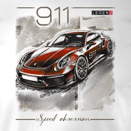 Vyprodej - Porsche Carrera 911 pánské bílé tričko REGULAR