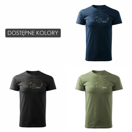 Toyota Yaris tričko s autem Toyota Yaris pánské černé REGULAR