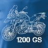 BMW GS 1200 pánské tričko na motorku modré REGULAR