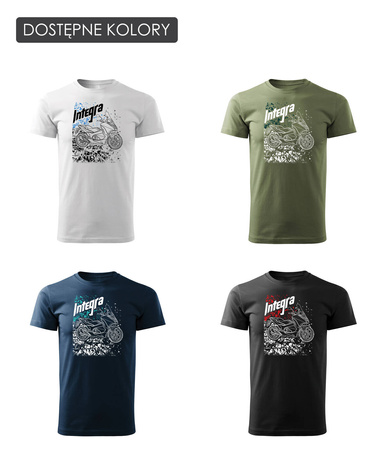 Honda Integra pánské tričko s motorkou bílá REGULAR