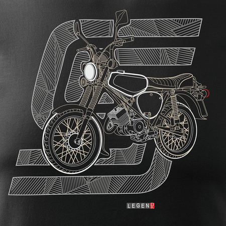 Simson Enduro S50 S51 pánské tričko na motorku černé REGULAR