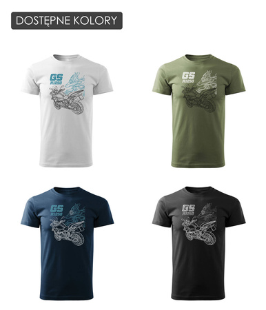 Tričko s motorkou BMW GS 1250 ADVENTURE pánské tmavě modré REGULAR