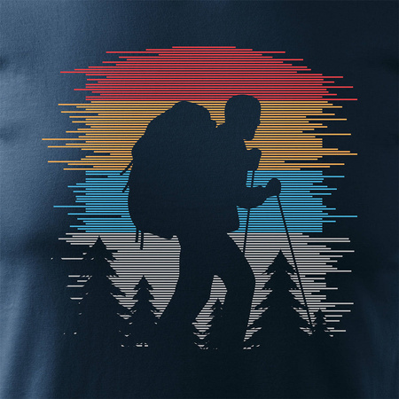 Outdoorové tričko pro turisty Tatra trekking pánské tmavě modré REGULAR