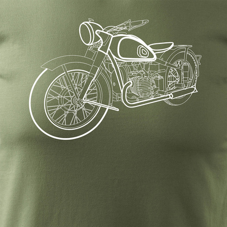 M72 Dnepr Ural pánské khaki tričko REGULAR na motorku