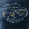 Suzuki Grand Vitara 4x4 pánské tmavě modré tričko REGULAR s motivem auta