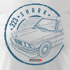 BMW 323 žralok auto tričko pánské bílé REGULAR