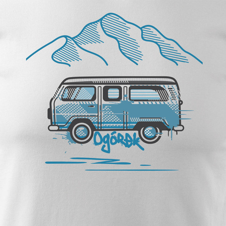 VW T1 cucumber car tričko pánské bílé REGULAR